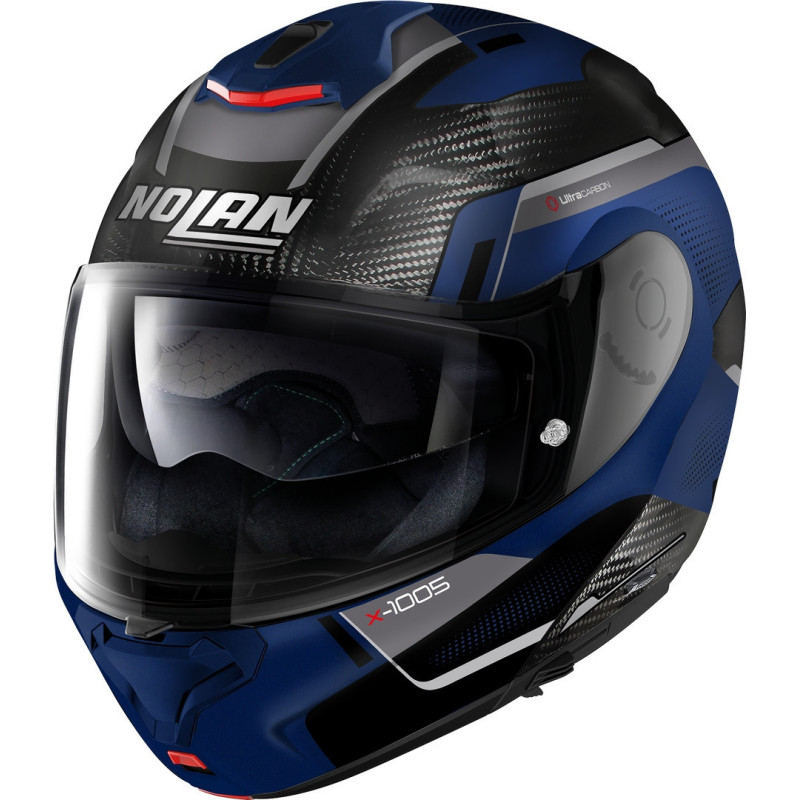 Casque modulable Nolan X-1005 ULTRA CARBON blue silver Casque modulable Nolan X-1005 ULTRA CARBON blue silver