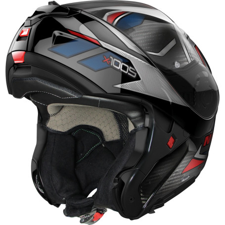Casque modulable Nolan X-1005 ULTRA CARBON BLUE RED