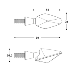 LED-Blinker Motorrad barracuda miniviper led schwarze | MotoGM