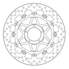 Disque de frein avant Brembo Serie Oro (1 disque), pour Ducati 1098/1198 R/S, Streetfighter, Desmosedici dim 330 X 72 mm