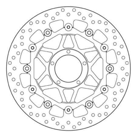 Disque de frein avant Brembo Serie Oro (1 disque), pour Ducati 1098/1198 R/S, Streetfighter, Desmosedici dim 330 X 72 mm