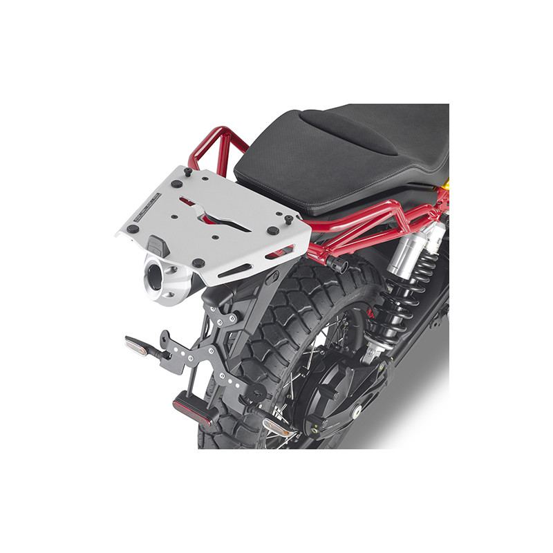 Anclaje trasero aluminio para baúl Kappa givi Monokey para Moto Guzzi V85TT 2019-2023 Anclaje trasero aluminio para baúl Kappa givi Monokey para Moto Guzzi V85TT 2019-2023