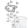 Attacco posteriore per baule Kappa givi Monokey per Moto Guzzki V85TT 2019-2023