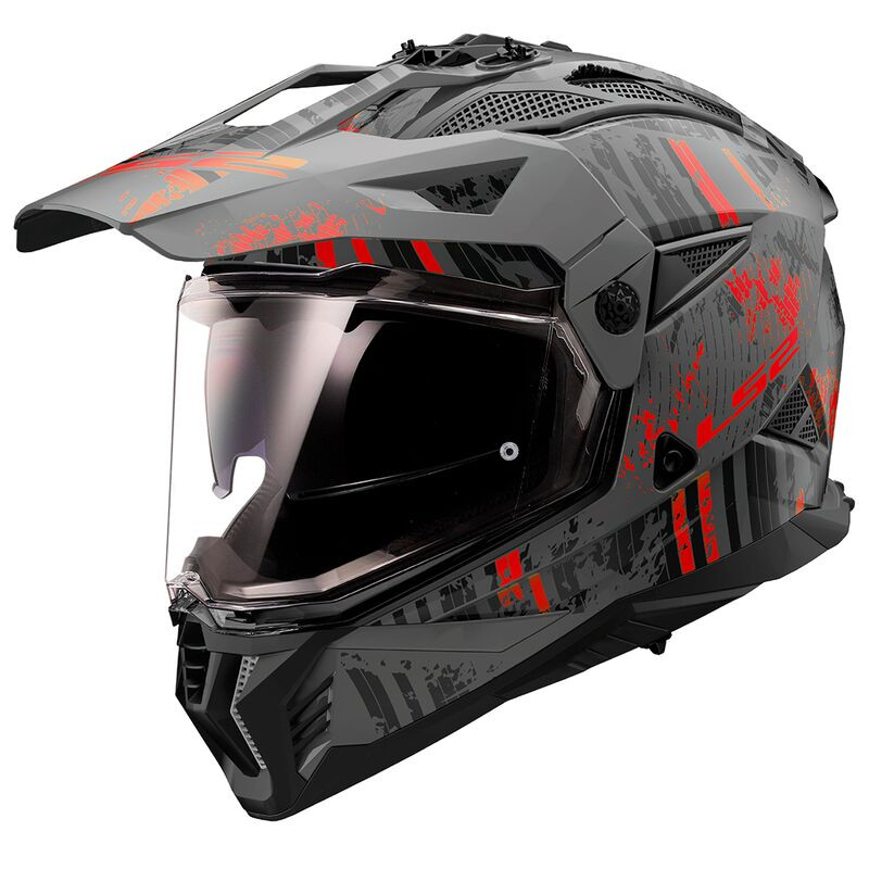 Helm LS2 MX702 Pioneer II CRAZY RED MATT