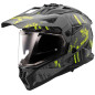 Casco LS2 MX702 Pioneer II CRAZY Negro OPACO Amarillo