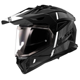 Casco LS2 MX702 Pioneer II HILL Negro OPACO Blanco | MotoGM