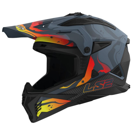 LS2 HELMET MX708 FAST II WASH MATT DARK GREY