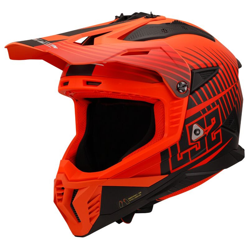 Helm LS2 MX708 FAST II DUCK MATT H-V ORANGE RED Helm LS2 MX708 FAST II DUCK MATT H-V ORANGE RED