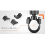 Supporto porta telefono optiline metallo U-TYPE PRO per manubri 22-28 mm Ø duo lock