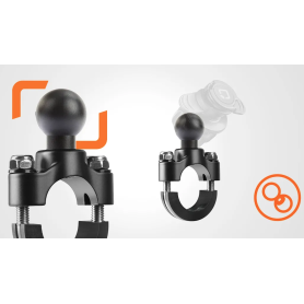 Optiline U-TYPE PRO metal phone holder for handlebars 22-28 mm Ø | MotoGM