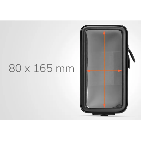 Waterproof motorcycle phone holder Optiline 80x165 MM for Duo Lock mounting systems