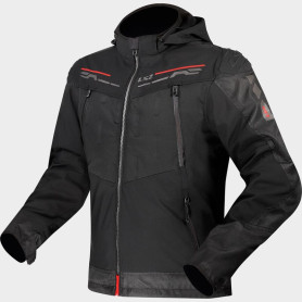 Veste moto Ls2 Zirconium noire rouge impermeable | MotoGM