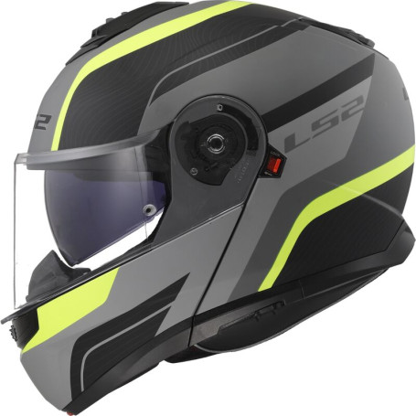 Casco modulare LS2 FF908 Strobe II monza nero grigio opaco giallo fluo opaco ECE22-06