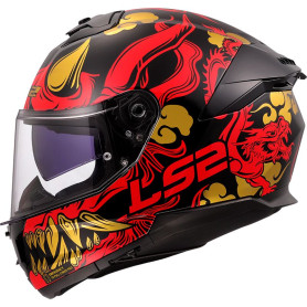 Casco LS2 FF808 Stream 2 Drako negro rojo | MotoGM