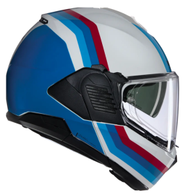 Helm Nolan N120-1 blau rot weiß Lineo 347 | MotoGM