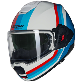 Casque Nolan N120-1 bleu rouge blanc Lineo 347