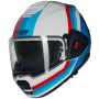 Casco Nolan N120-1 blu rosso bianco Lineo 347
