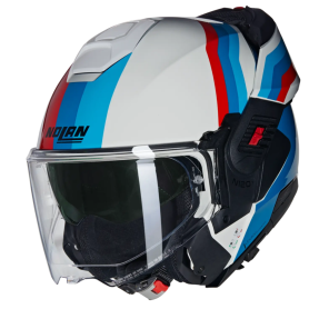 Casque Nolan N120-1 bleu rouge blanc Lineo 347