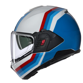Casque Nolan N120-1 bleu rouge blanc Lineo 347