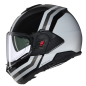 Casque Nolan N120-1 noire blanc argent Lineo 348 Casque Nolan N120-1 noire blanc argent Lineo 348