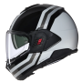 Casque Nolan N120-1 noire blanc argent Lineo 348