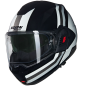 Casque Nolan N120-1 noire blanc argent Lineo 348 Casque Nolan N120-1 noire blanc argent Lineo 348