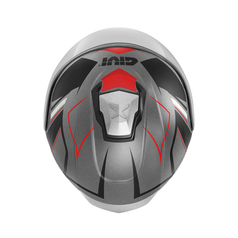 Casco jet Givi X25 TRACE TITANIO Negro Rojo OPACO Casco jet Givi X25 TRACE TITANIO Negro Rojo OPACO