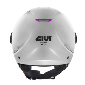 Casco Jet Givi 11.7 Solid Color grigio opaco fucsia