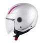 Casco jet Givi 11.7 Solid Color gris opaco fucsia Casco jet Givi 11.7 Solid Color gris opaco fucsia