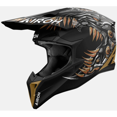 Casco Cross Airoh Wraap Cyborg Matt