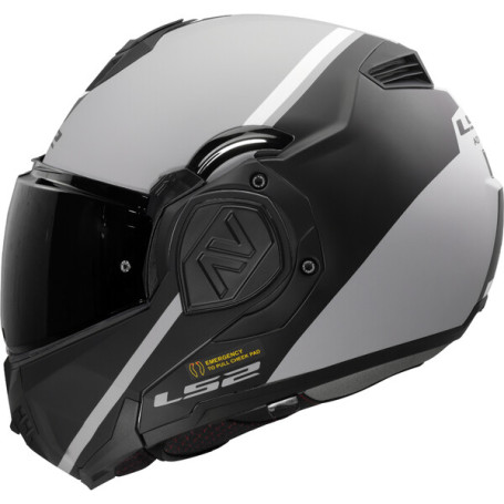 Casco modulare LS2 FF906 Advant Swipe grigio nero opaco