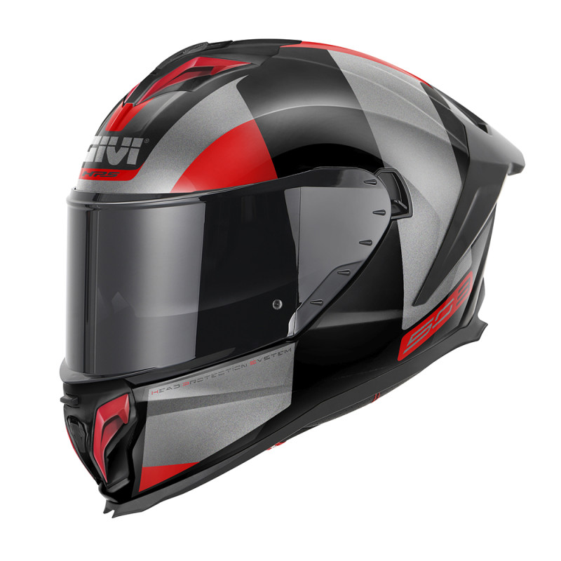 Helm Givi 50.3 Vision schwarz Titan rot glänzend
