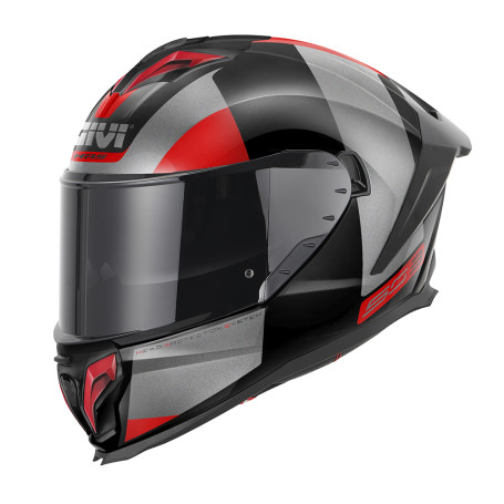 Casco Givi 50.3 Vision negro titanio rojo brillante | MotoGM