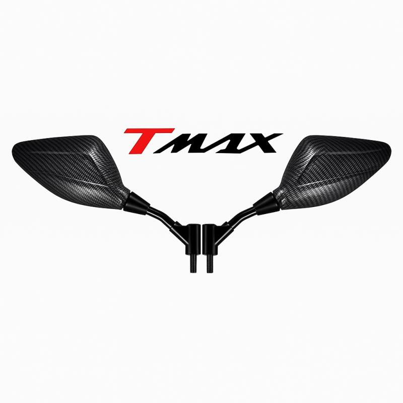 Spiegel da Lenker carbon look für Yamaha T-Max 500 04-11, T-MAX 530 12- homologiert (1 Paar) Spiegel da Lenker carbon look für Yamaha T-Max 500 04-11, T-MAX 530 12- homologiert (1 Paar)