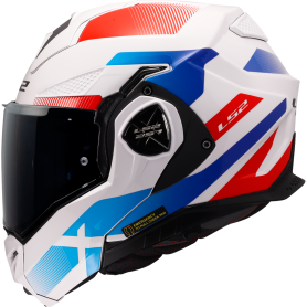 Casco modular LS2 FF901 Advant X Nova  blanco rojo azul brillante | MotoGM