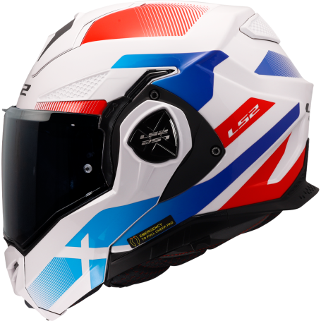 Casco modulare LS2 FF901 Advant X Nova  bianco rosso blu lucido