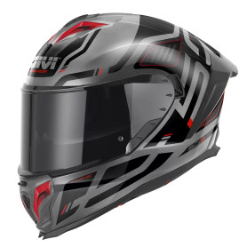 Casco Givi 50.3 Quasar nero titanio rosso lucido