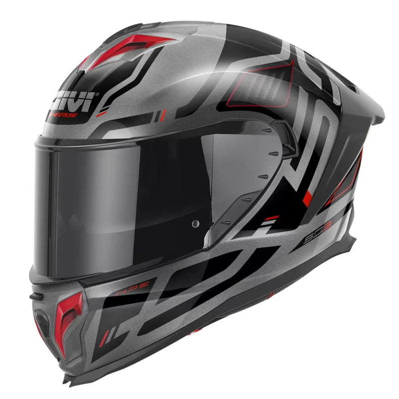 Casco Givi 50.3 Quasar negro titanio rojo brillante Casco Givi 50.3 Quasar negro titanio rojo brillante