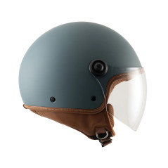 Casco demi-jet EL'JETTIN 6.0 (Tucano Urbano) – azul petróleo mate | MotoGM