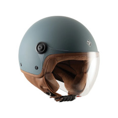 Casco demi-jet EL'JETTIN 6.0 (Tucano Urbano) – blu petrolio opaco | MotoGM