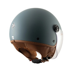 Casco demi-jet EL'JETTIN 6.0 (Tucano Urbano) – azul petróleo mate | MotoGM