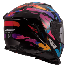 Casco integral LS2 Storm III Kaos negro púrpura azul | MotoGM
