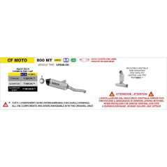 Arrow Race-Tech Dark aluminium Silencer for CF Moto MT 800 2025-2026