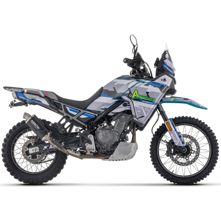 Terminale Arrow Indy Race Evo alluminio Dark per CF Moto MT 450 2024, fondello inox