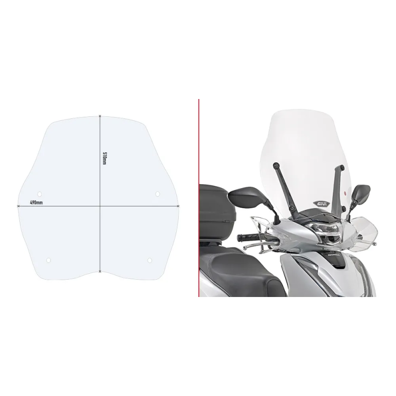 Parabrezza Givi D1155ST per Honda SH 125-150 2017-2019 Parabrezza Givi D1155ST per Honda SH 125-150 2017-2019