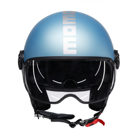 Casco Jet Momo Design FGTR Evo Azul Spring/Plata E22/06
