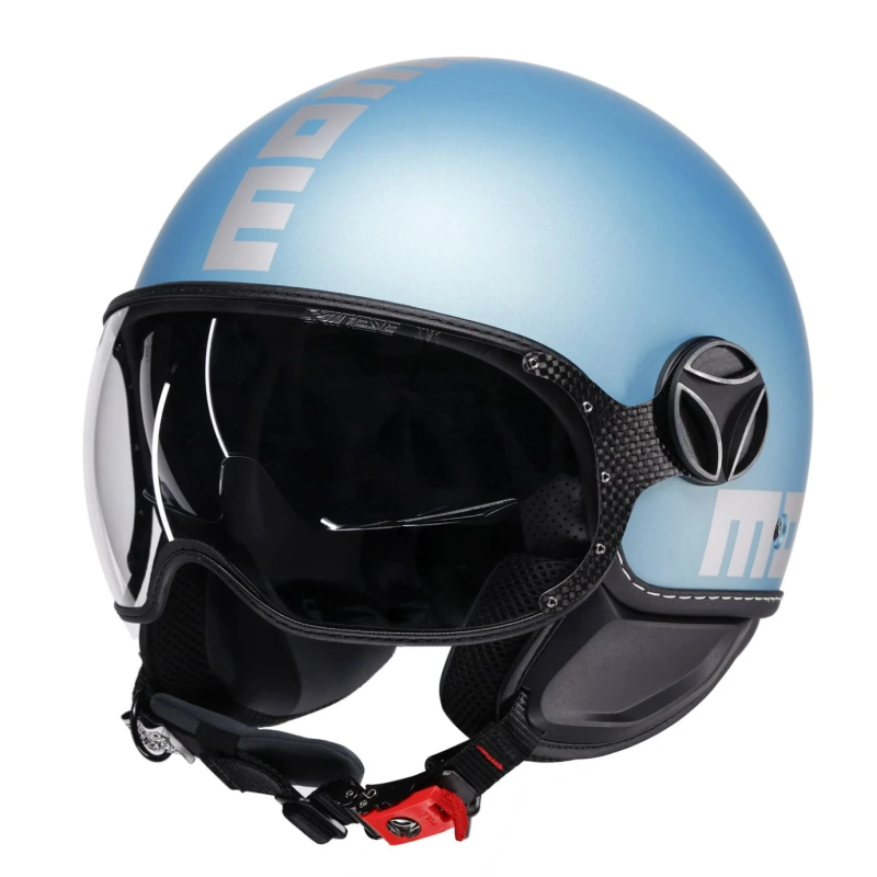 Casco Jet Momo Design FGTR Evo Blu Spring/Argento E22/06 | MotoGM