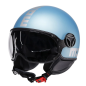 Momo Design FGTR Evo Matt Spring Blue/Silver Jet Helmet E22/06 | MotoGM