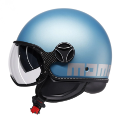 Casco Jet Momo Design FGTR Evo Blu Spring/Argento E22/06 | MotoGM