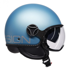 Casco Jet Momo Design FGTR Evo Blu Spring/Argento E22/06 | MotoGM